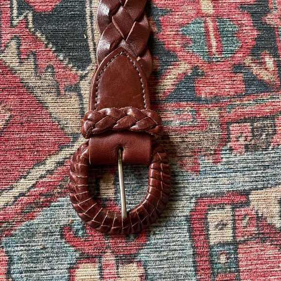 Ralph Lauren Vintage Braided Leather Belt - Picture 3 of 4